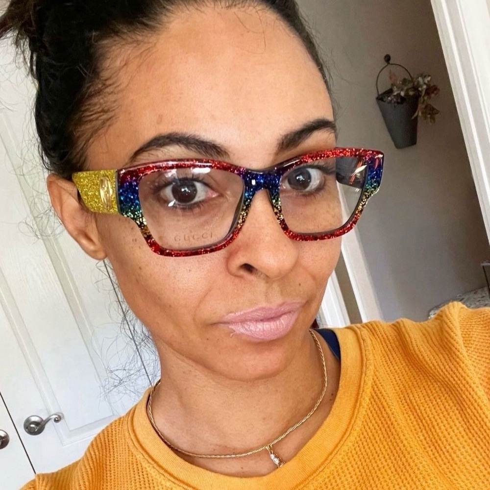 Gucci Glitter Gradient Square Glasses - Rainbow - image 3